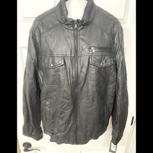 Kenneth Cole black leather jacket